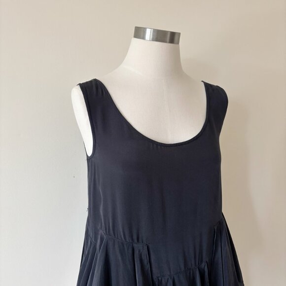 Olive Olivia silk tank top black asymmetrical - Picture 3 of 8